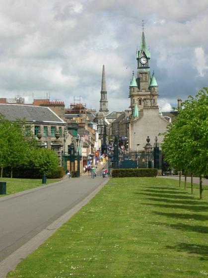 Bridge Street from the park